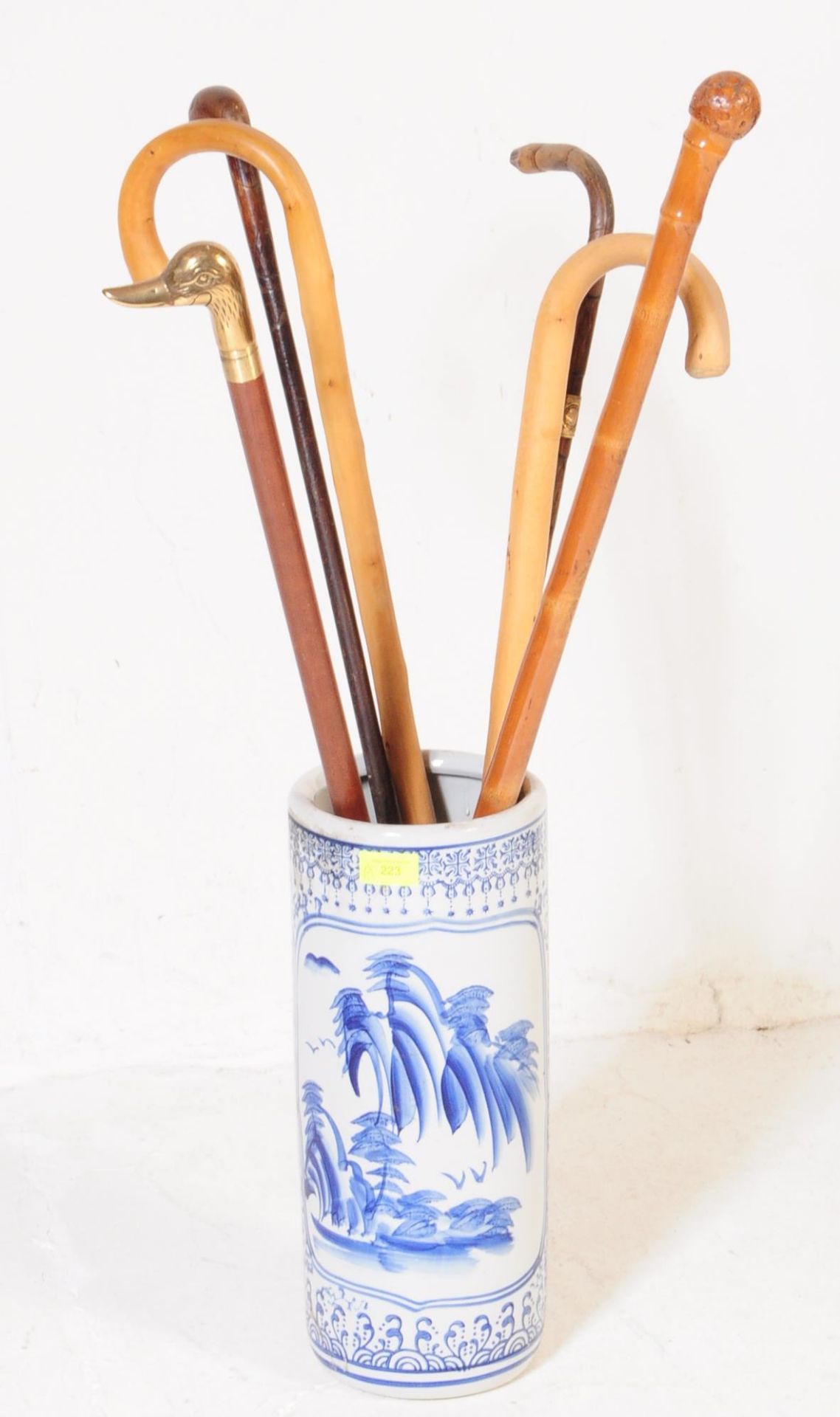 COLLECTION OF VINTAGE CARVED WALKING STICKS WITH STICK STAND - Image 4 of 4