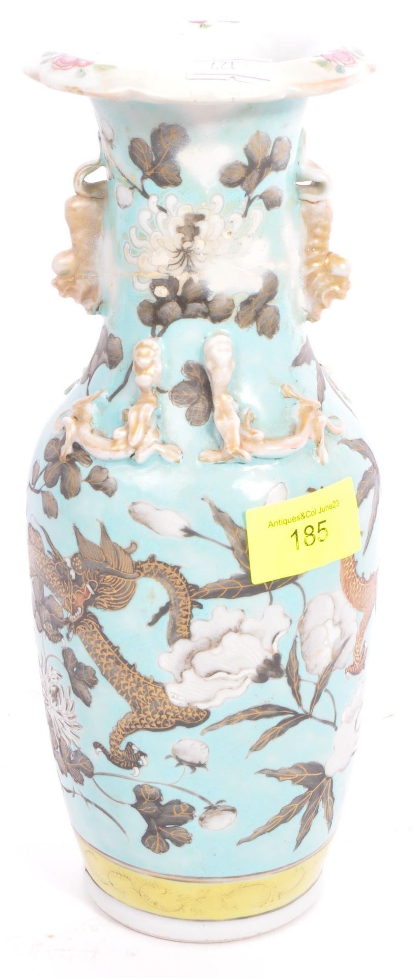 A 19THE CENTURY BLUE AND WHITE CHINESE ORIENTAL CERAMIC VASE - Image 2 of 5