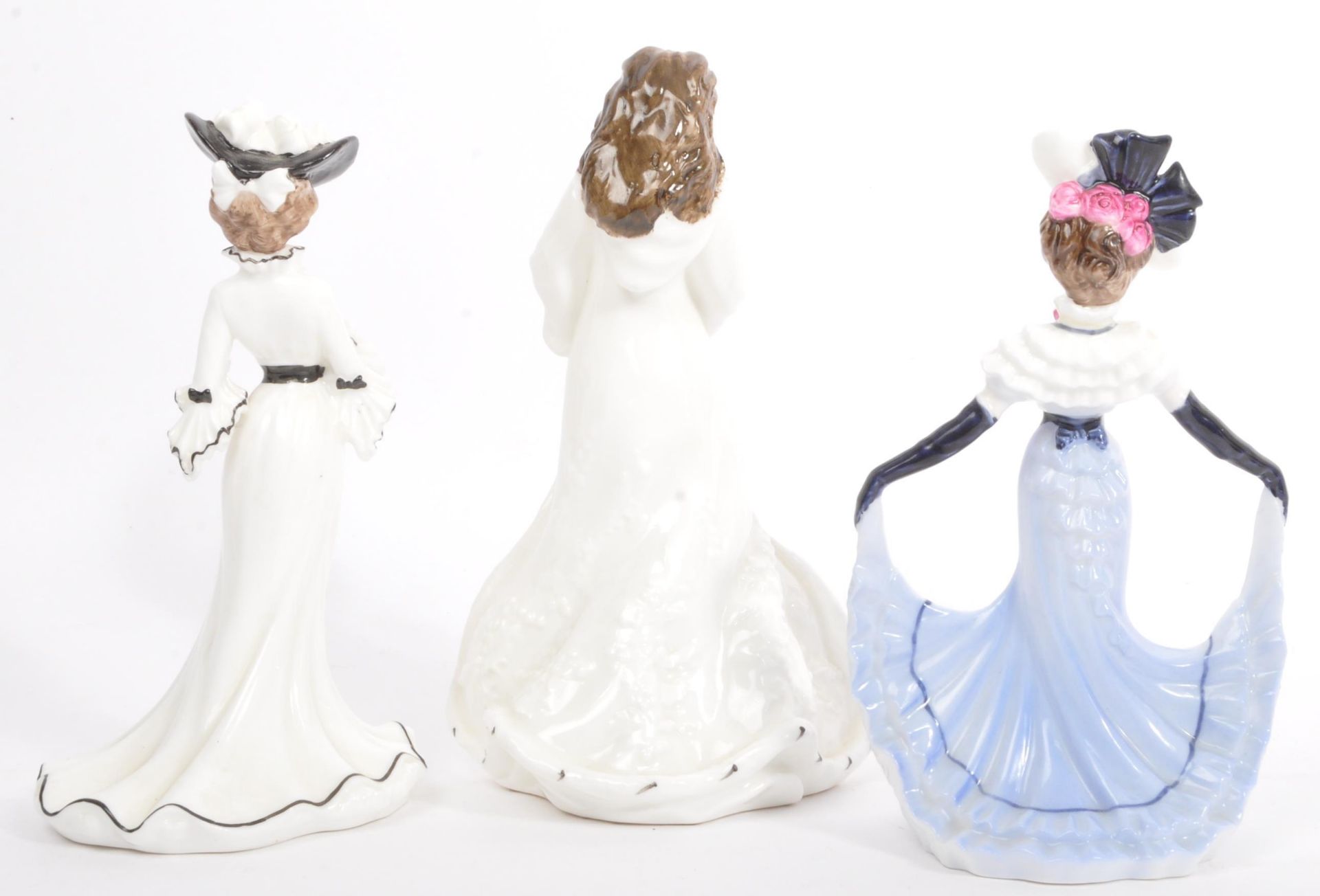 COLLECTION OF BONE CHINA PORCELAIN TABLEWARE LADY FIGURES - Image 9 of 10