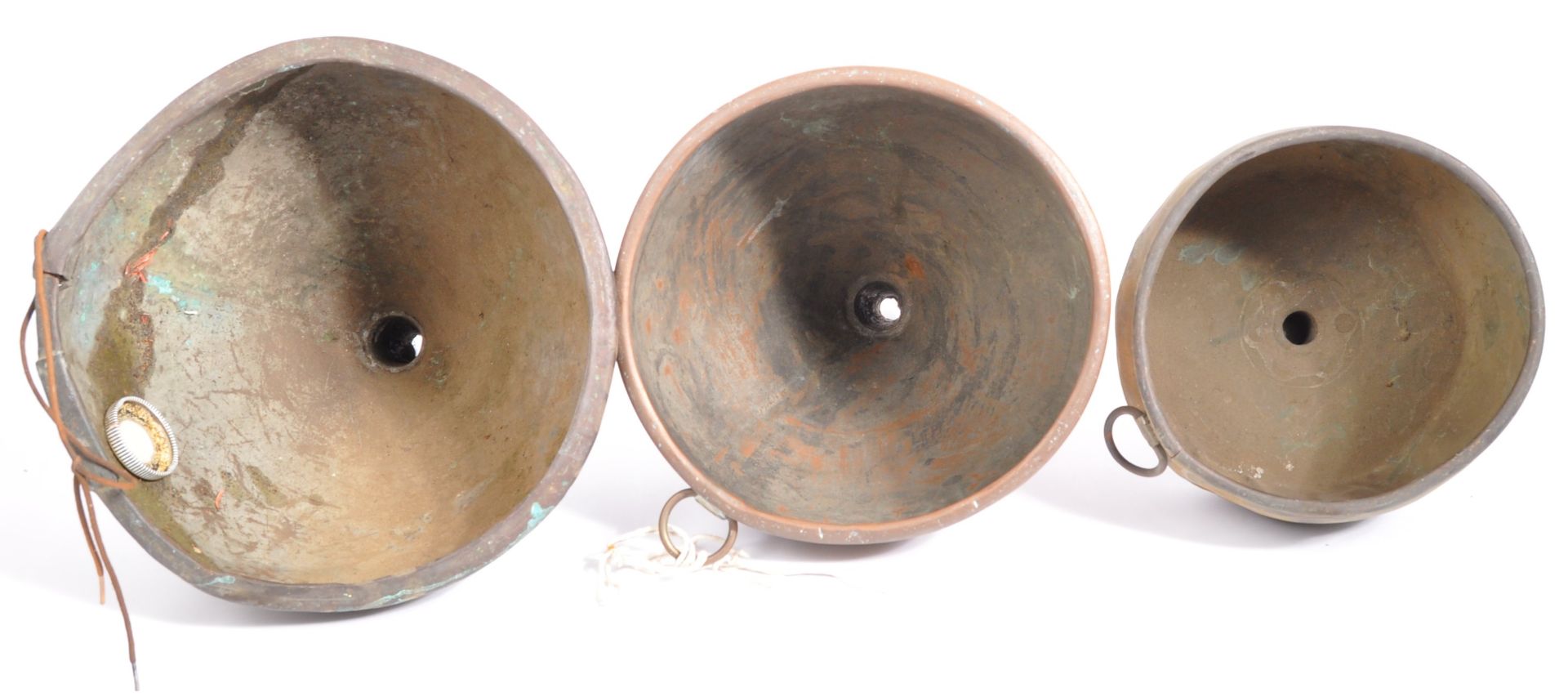 THREE VICTORIAN COPPER FUNNELS - FARROW & JACKSON - Image 3 of 5