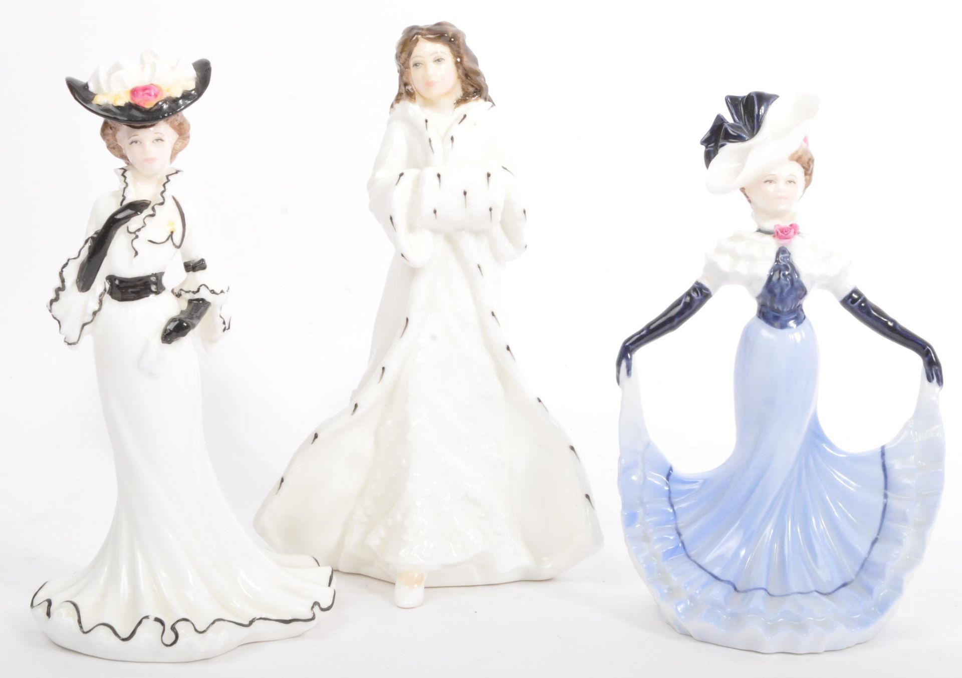 COLLECTION OF BONE CHINA PORCELAIN TABLEWARE LADY FIGURES - Image 8 of 10