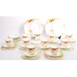 A VINTAGE RETRO TEA SERVICE SET BY VICTORIA BONE CHINA ENGLAND