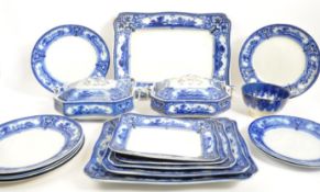 FORESTER & SONS - EARLY 20TH CENTURY BLUE & WHITE DINNER SET