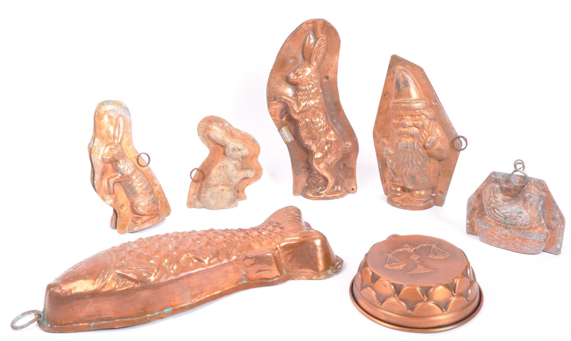 COLLECTION OF VICTORIAN JELLY AND CHOCOLATE MOULDS