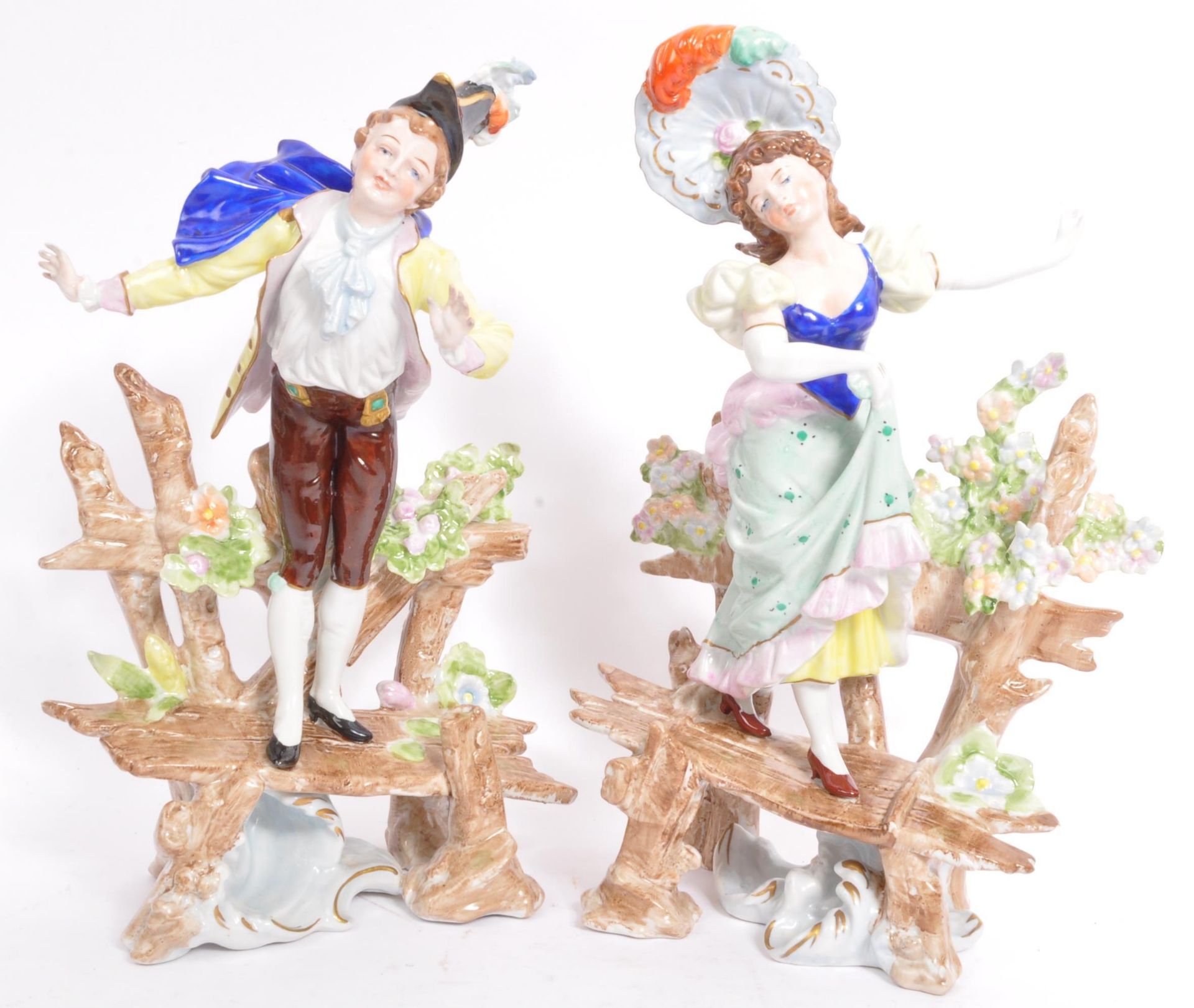ASSORTMENT OF GERMAN CONTINENTAL PORCELAIN FIGURINES - Image 2 of 9