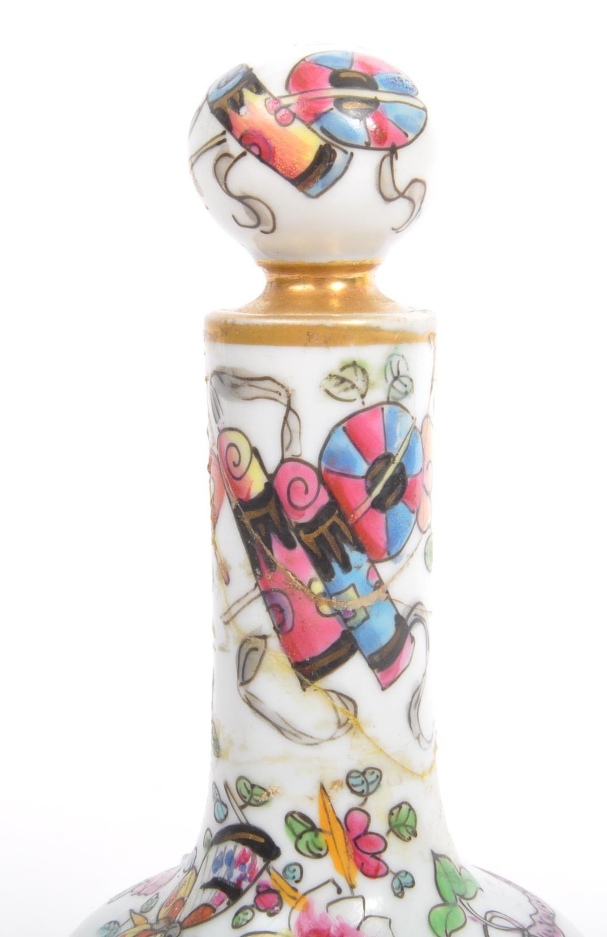 A 19TH CENTURY HAND DECORATED CHINESE ORIENTAL OIL VESSEL - Image 4 of 6