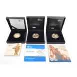 THREE ROYAL MINT 925 SILVER PROOF COINS