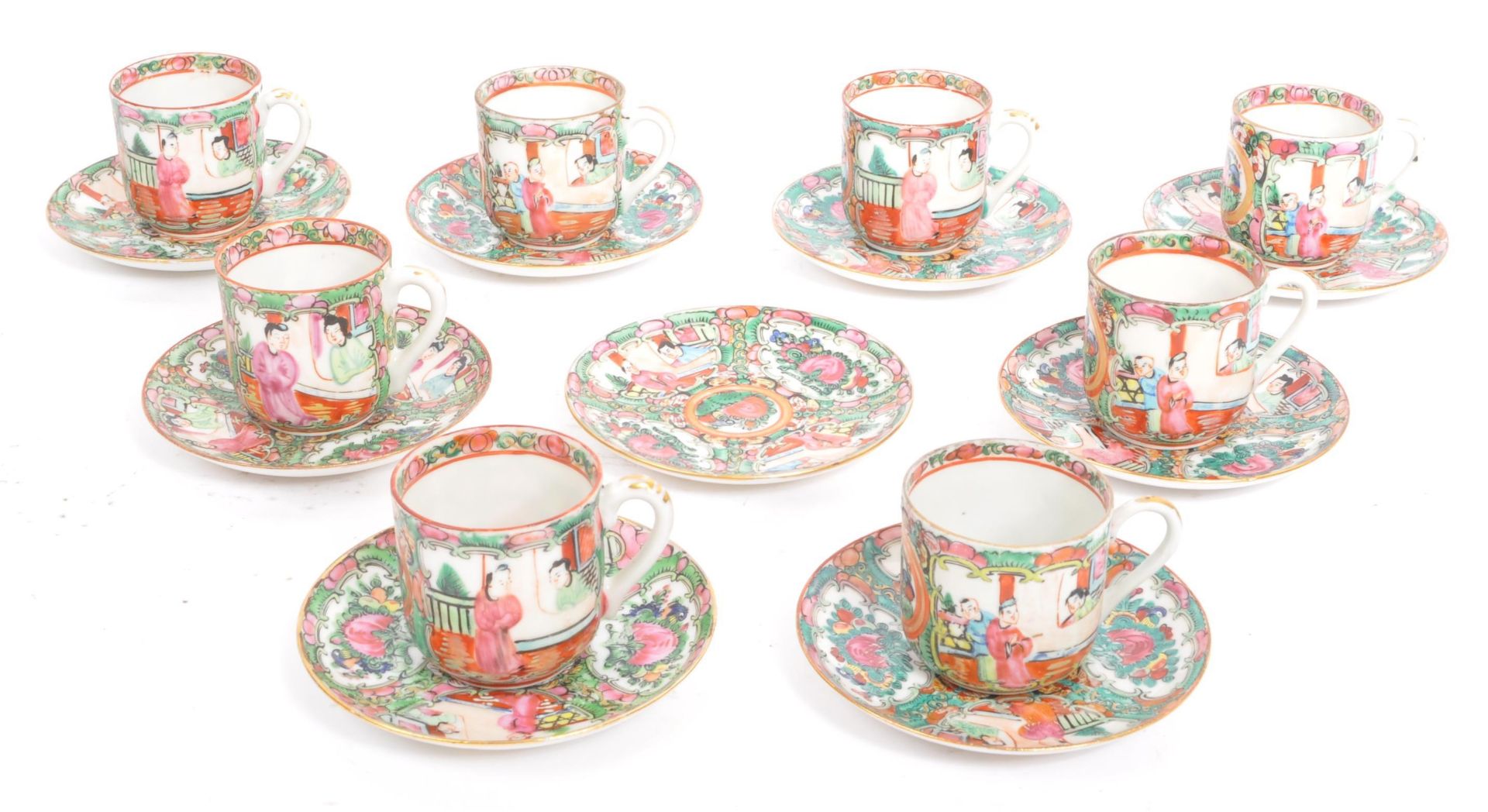 1920S CANTONESE PORCELAIN TEA SERVICE