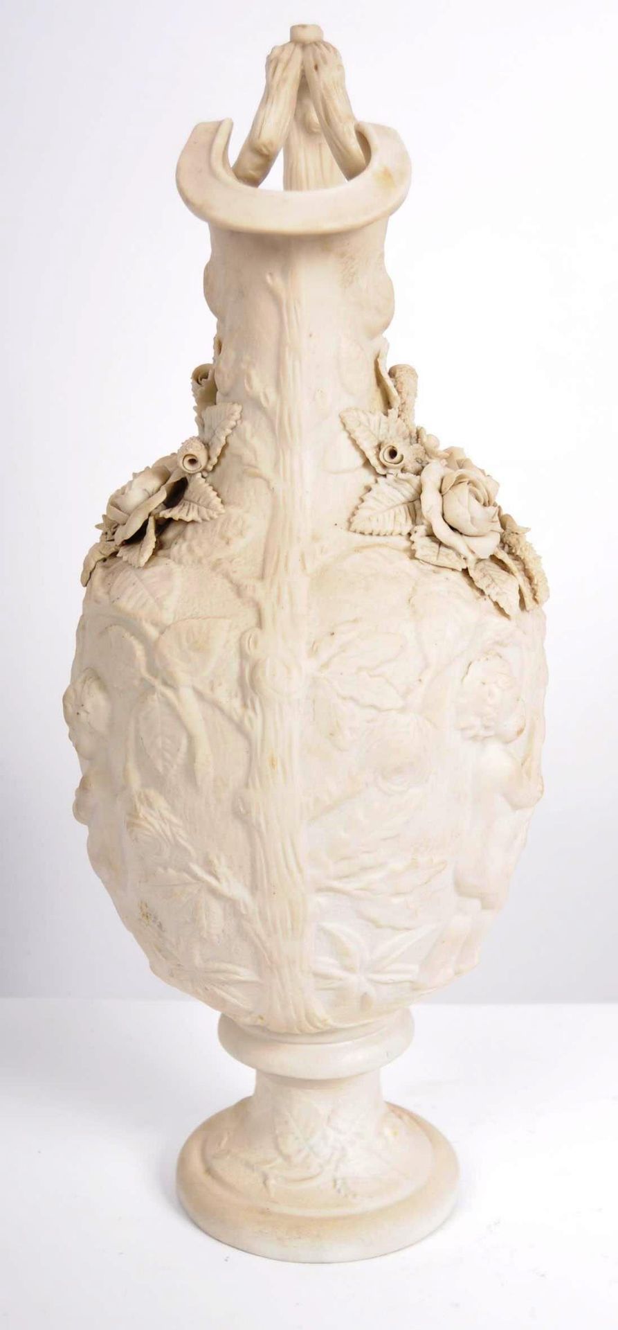 19TH CENTURY PARIAN WARE EWER JUG - Image 5 of 7