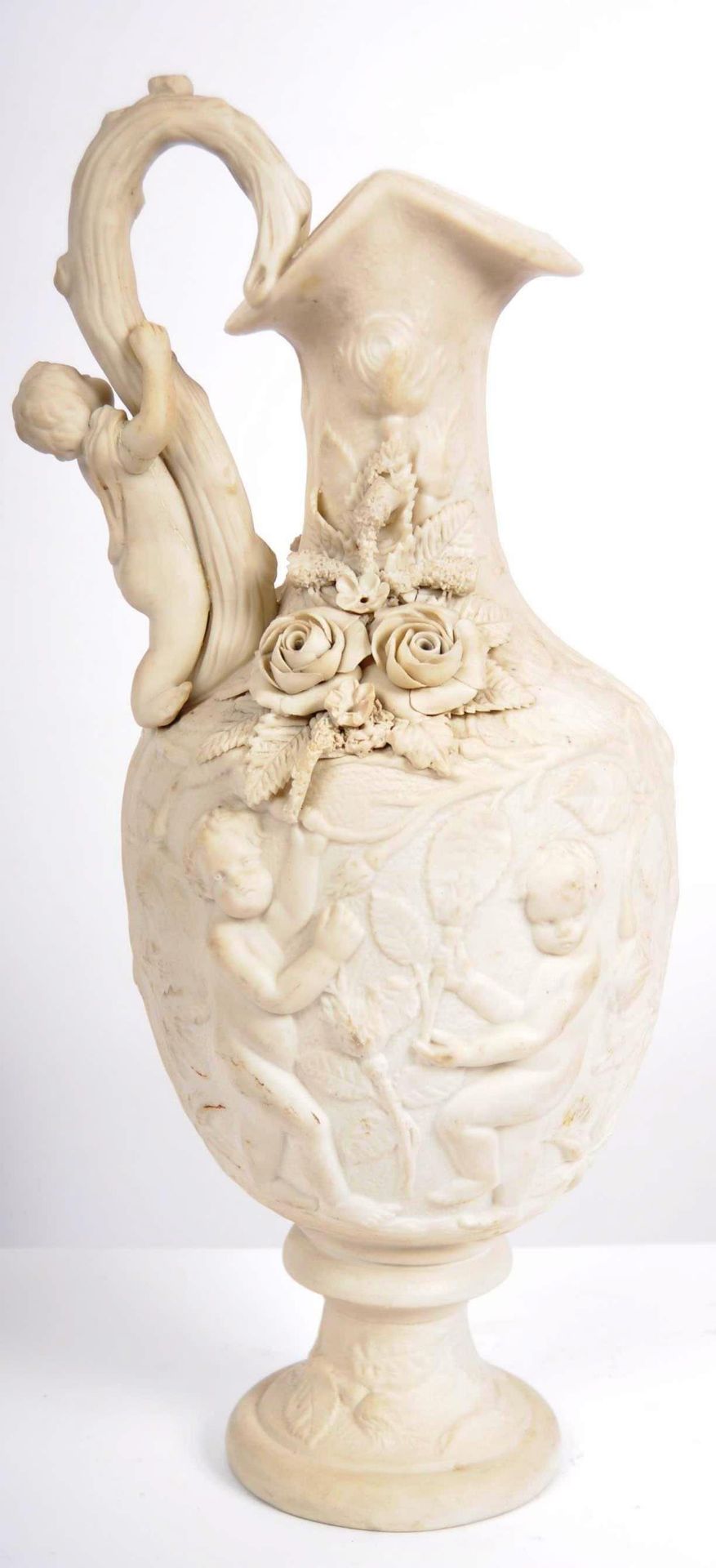 19TH CENTURY PARIAN WARE EWER JUG - Image 2 of 7