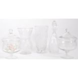 COLLECTION OF VINTAGE 20TH CENTURY CUT GLASS CRYSTAL VASES