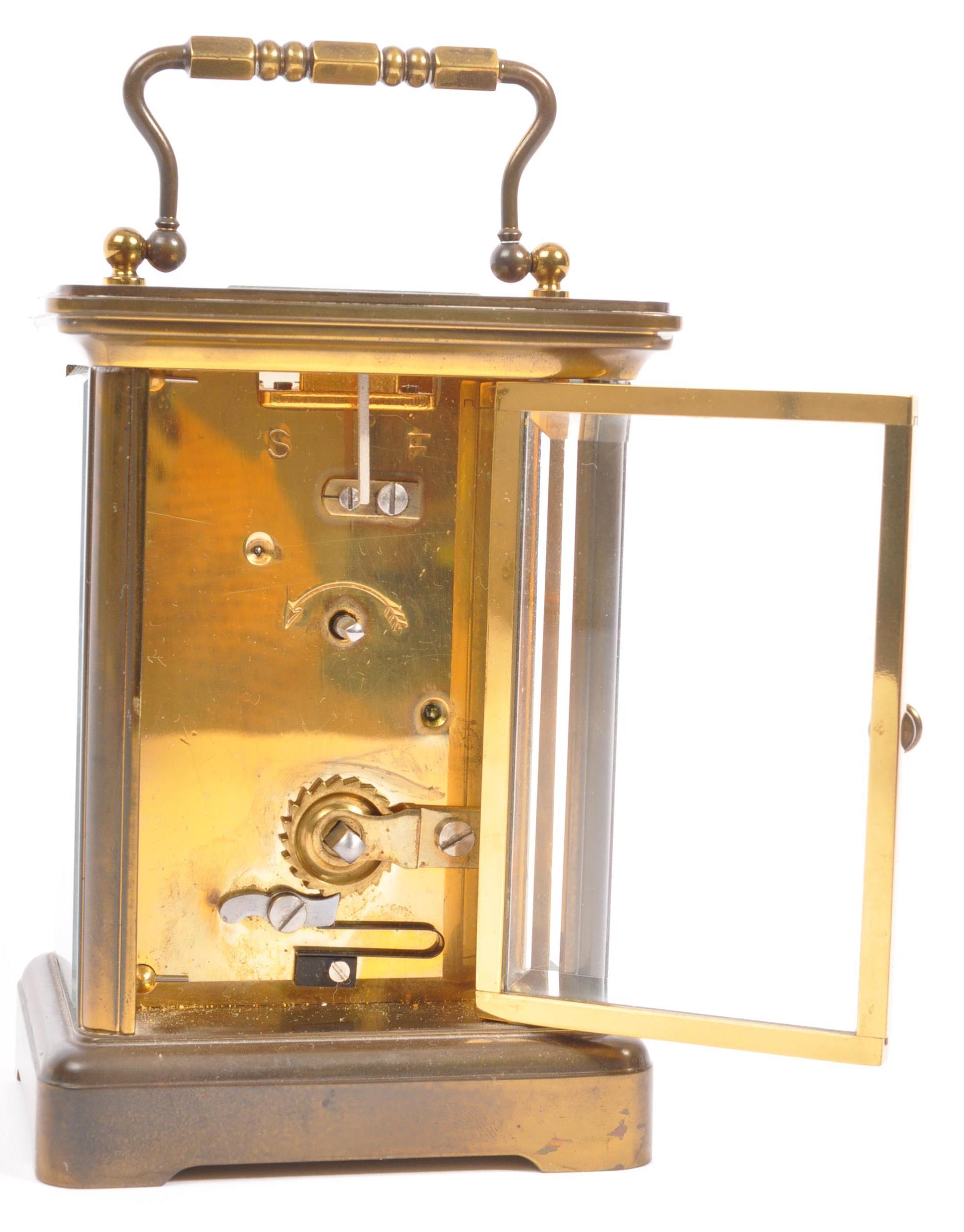 TWO EARLY 20TH CENTURY BRASS CARRIAGE CLOCK - Image 7 of 7
