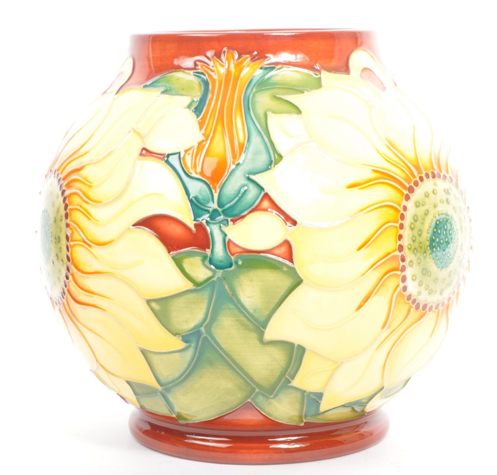 MOORCROFT INCA PATTERN BOXED VASE - RACHEL BISHOP - Image 3 of 5