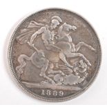 QUEEN ELIZABETH 1889 925 SILVER CROWN COIN