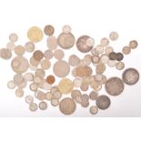 COLLECTION OF 19TH CENTURY & LATER SILVER COINS