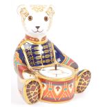 ROYAL CROWN DERBY FINE BONE CHINA DRUMMER BEAR