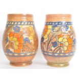 TWO ART DECO 1930S CROWN DUCAL BY CHARLOTTE RHEAD VASES