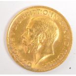 KING GEORGE V - GOLD FULL SOVEREIGN COIN
