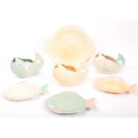 SHORTER & SON CERAMIC POTTERY FISH JUGS AND PLATES