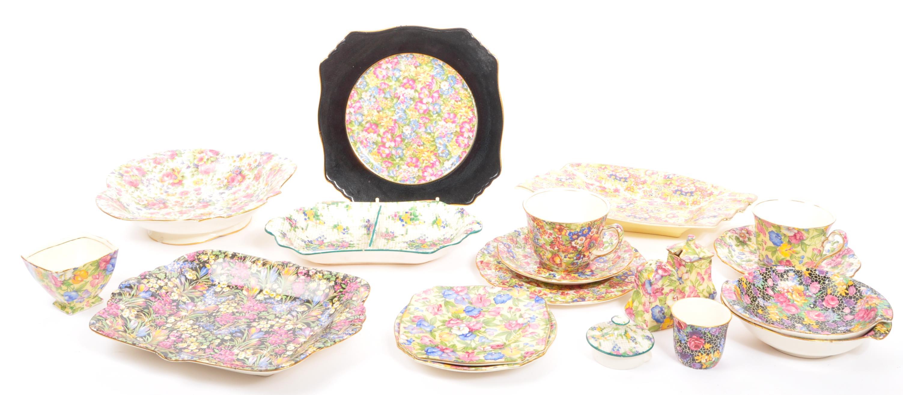 A VARYING COLLECTION OF EARLY 20TH CENTURY CHINTZ CERAMICS