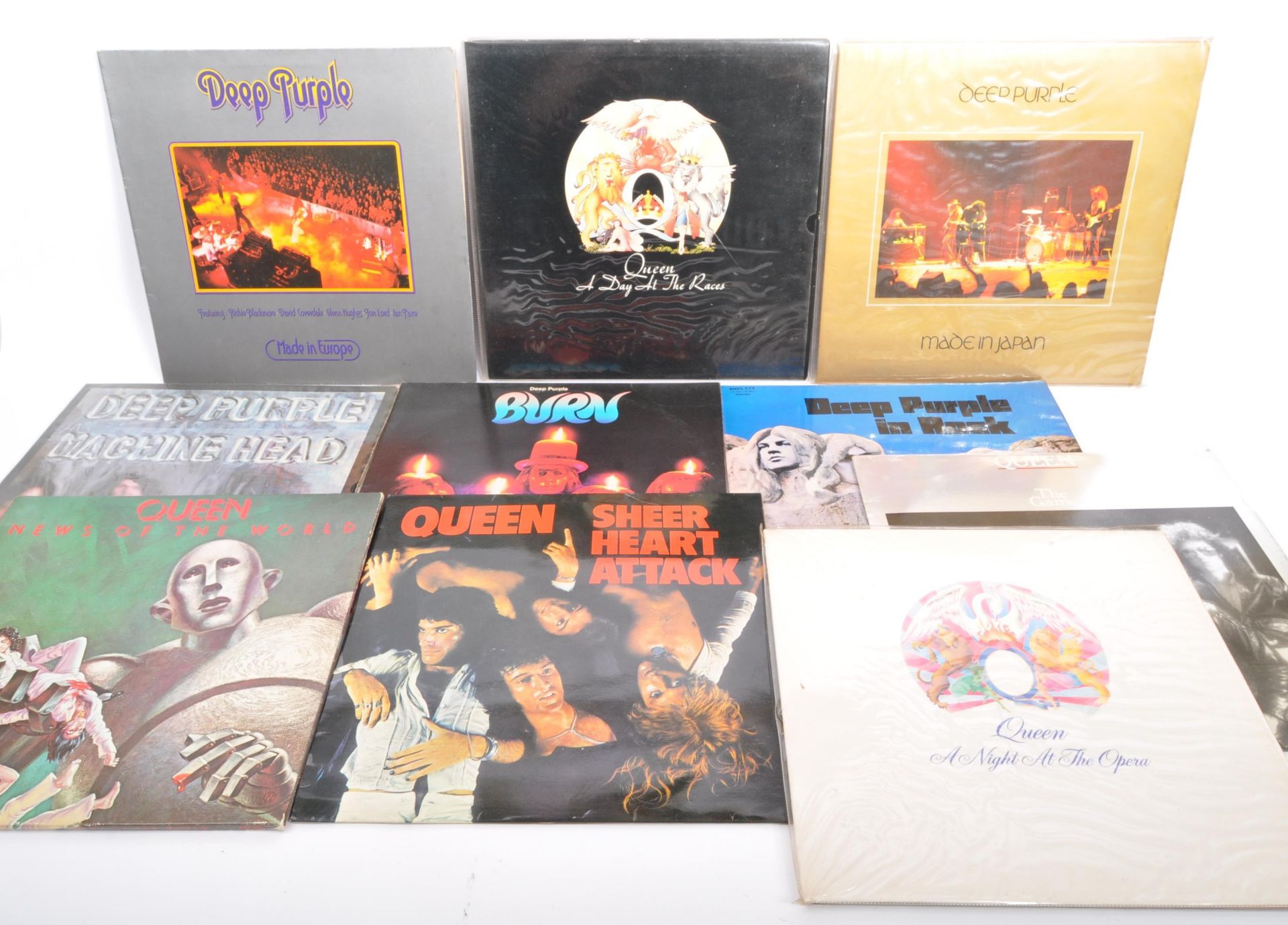 QUEEN & DEEP PURPLE - COLLECTION OF LONG PLAY RECORD VINYLS