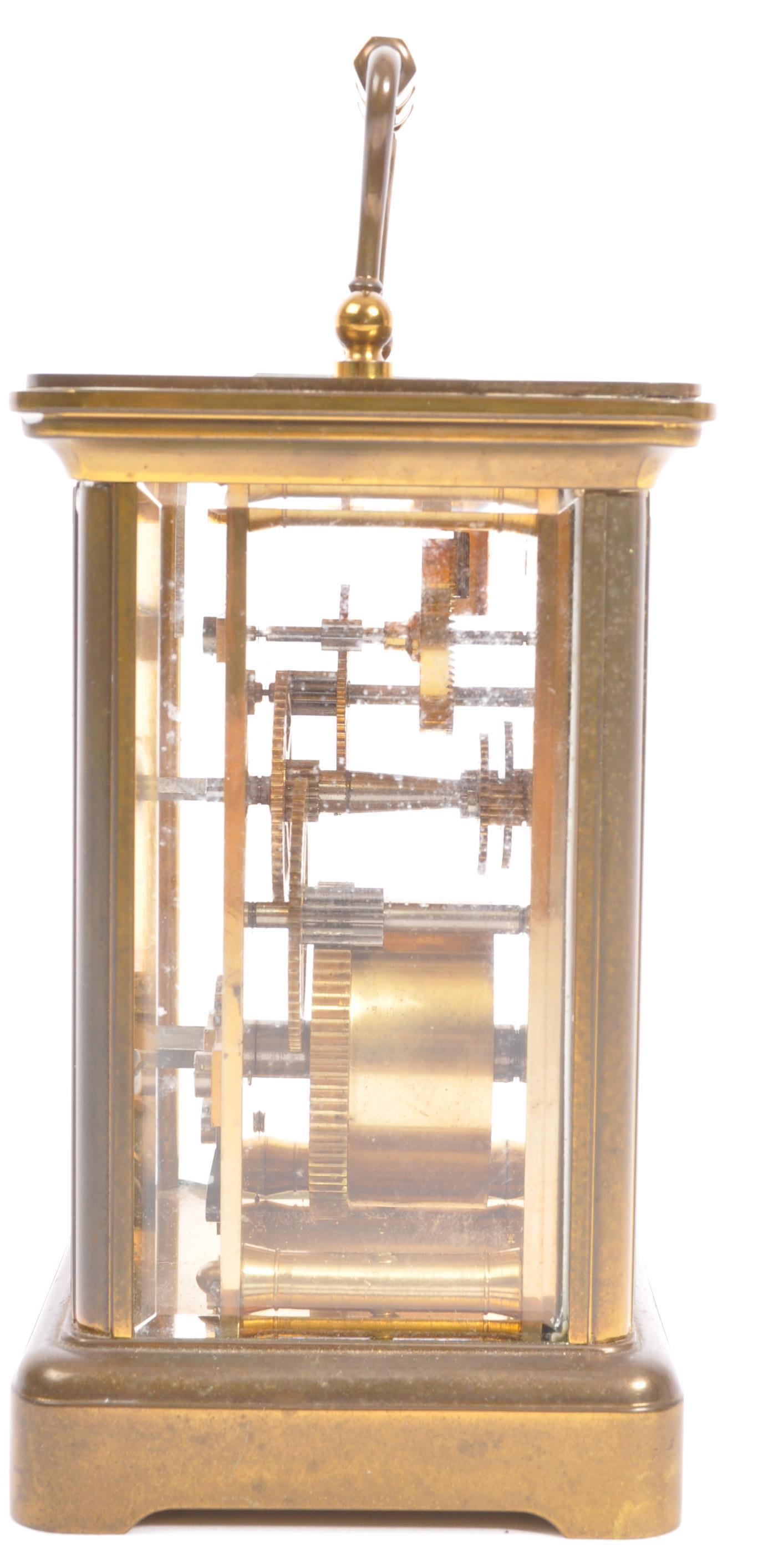 TWO EARLY 20TH CENTURY BRASS CARRIAGE CLOCK - Image 6 of 7