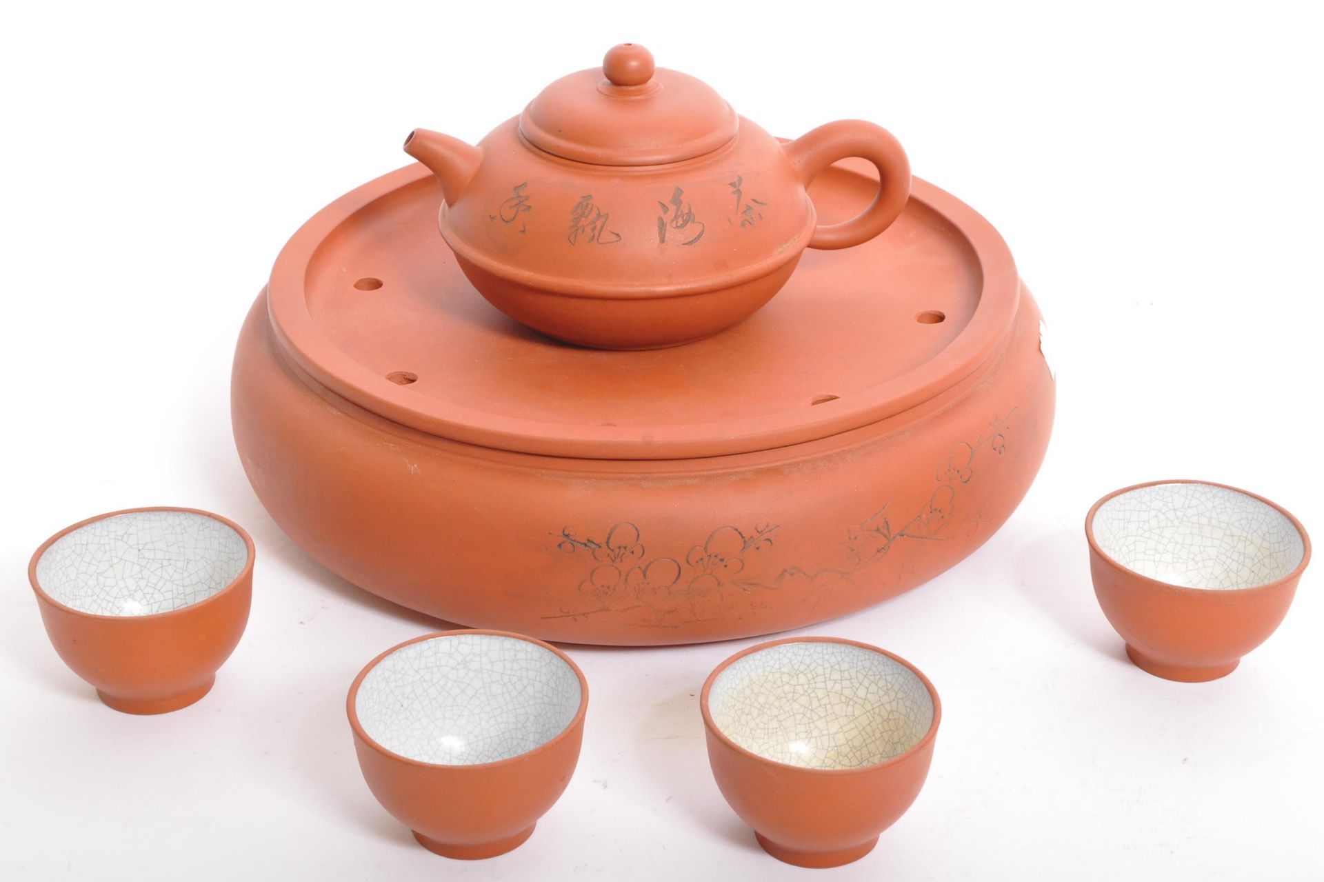 EARLY TO MID 20TH CENTURY CHINESE TERRACOTTA TEA SET