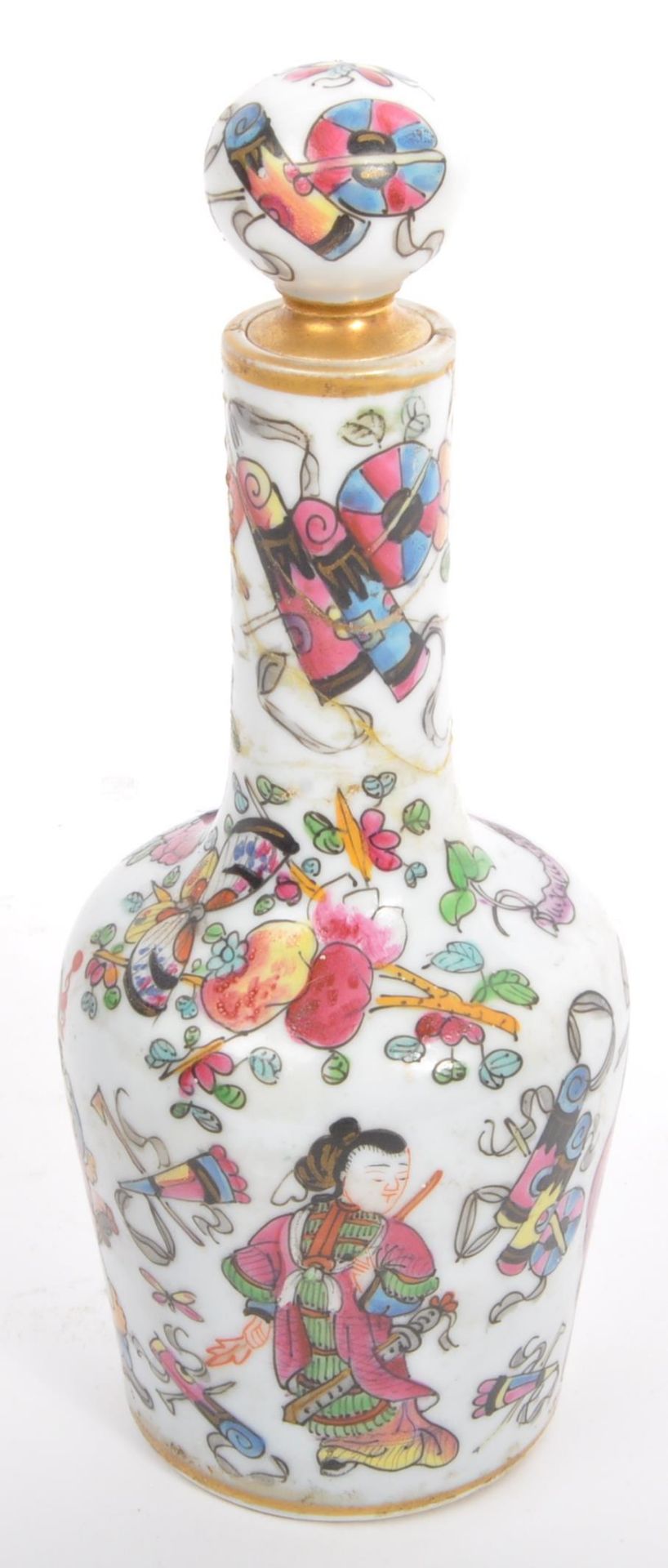 A 19TH CENTURY HAND DECORATED CHINESE ORIENTAL OIL VESSEL - Image 2 of 6