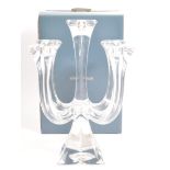 VILLEROY & BOCH GERMAN GLASS FIVE BRANCH CANDELABRA