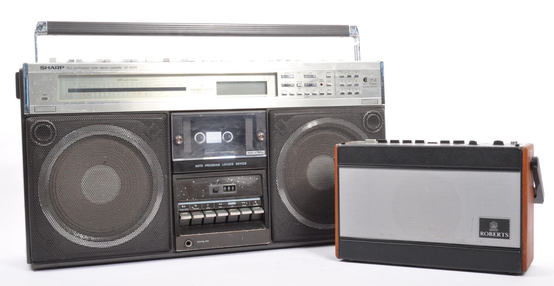 RETRO MID 20TH CENTURY SHARP STEREO CASSETTE PLAYER