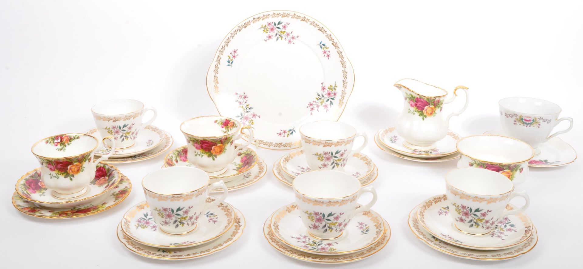 ROYAL ALBERT & ROYAL GRAFTON FINE BONE CHINA TEA SERVICE X 2