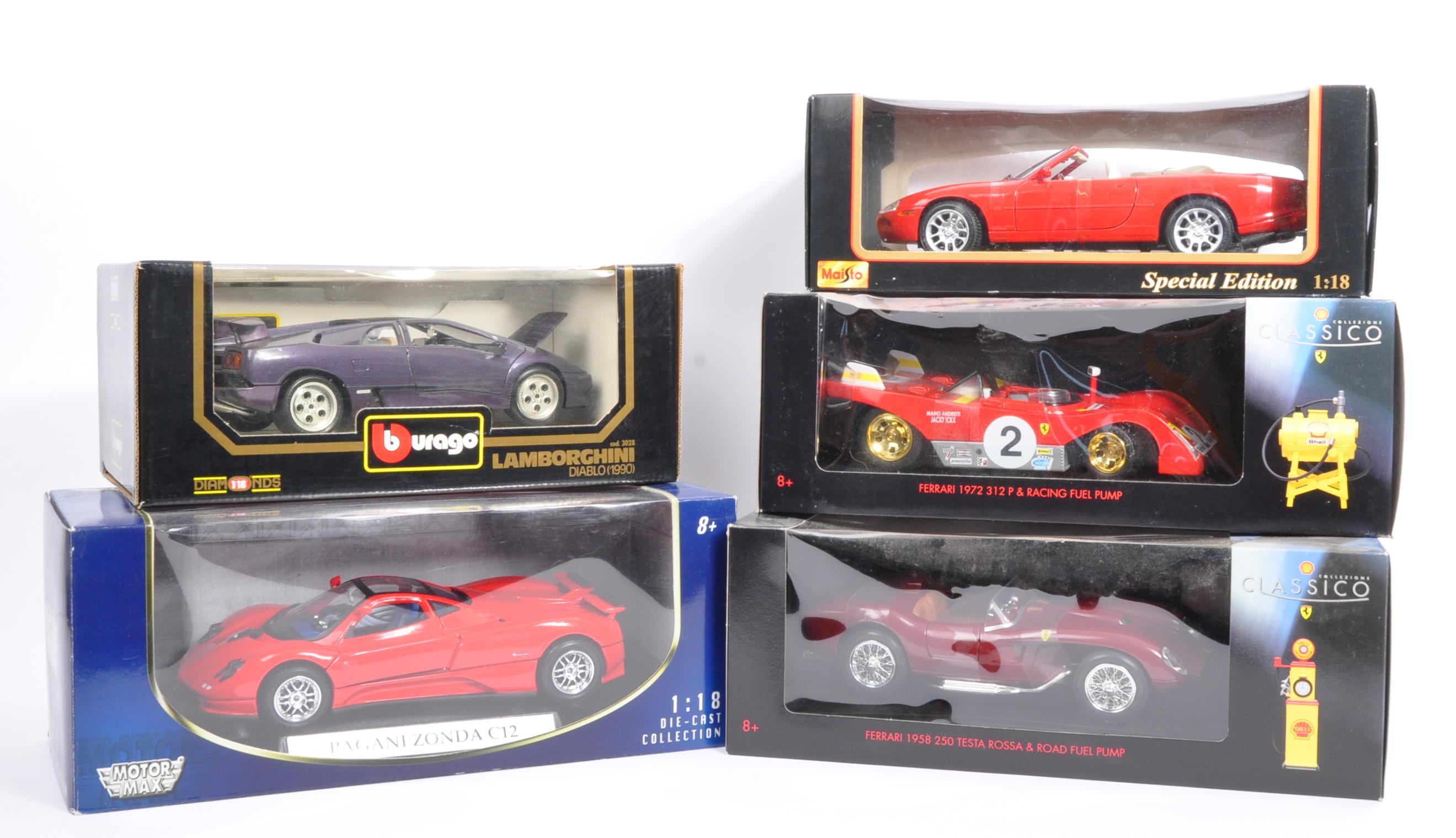 COLLECTION OF 1/18 SCALE BOXED DIECAST MODELS