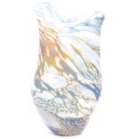 A 2014 LESLEY CLARKE ABSTRACT STUDIO ART GLASS VASE