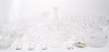 COLLECTION OF CONTEMPORARY CRYSTAL GLASS DRINKING GLASSES