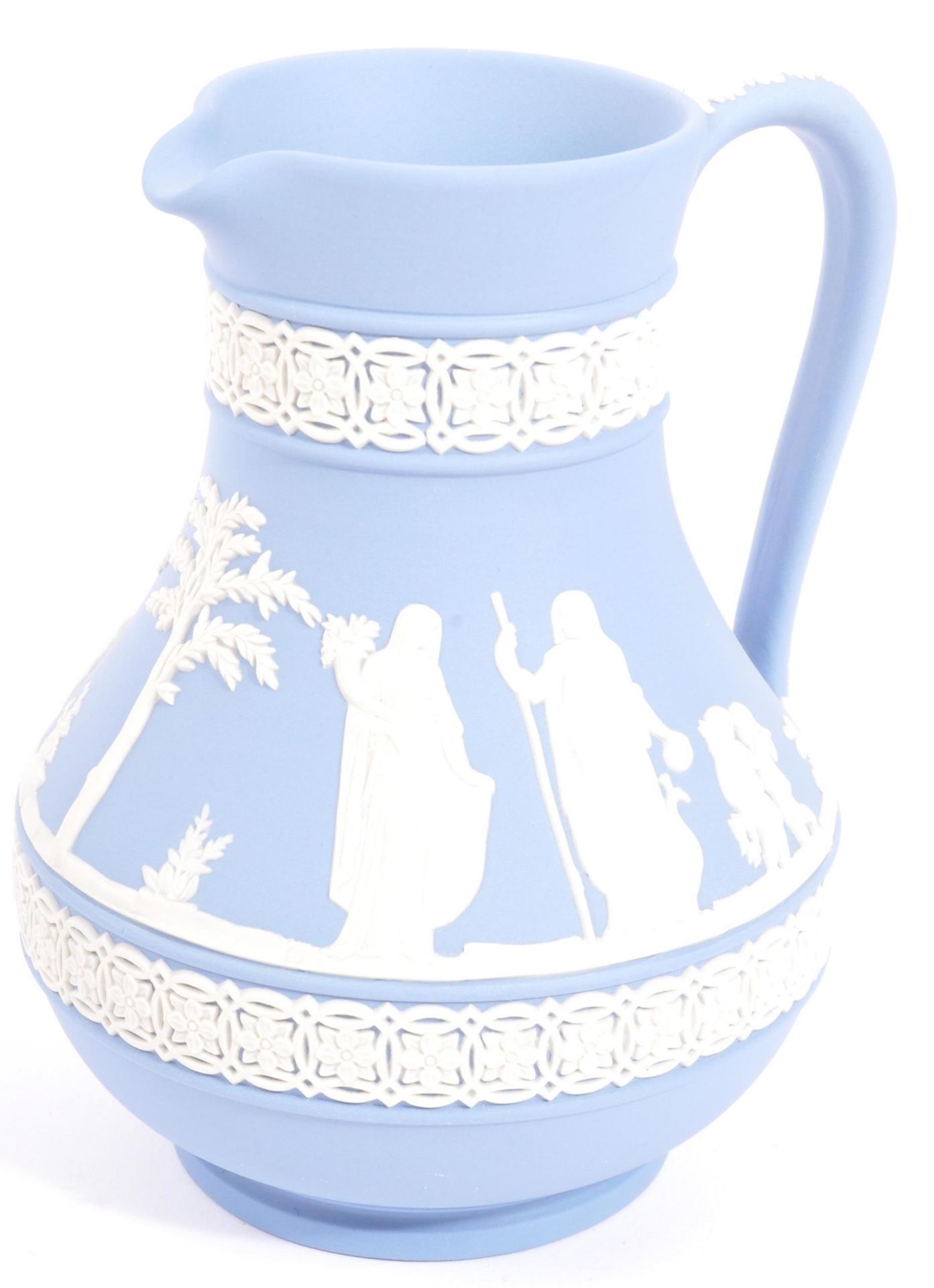 TWO PIECES OF WEDGWOOD JASPERWARE IN JUG AND POT FORM - Image 2 of 6