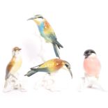 KARL ENS - THREE GERMAN PORCELAIN BIRD FIGURES