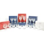 COLLECTION OF VINTAGE 20TH CENTURY BOXED CRYSTAL GLASSES