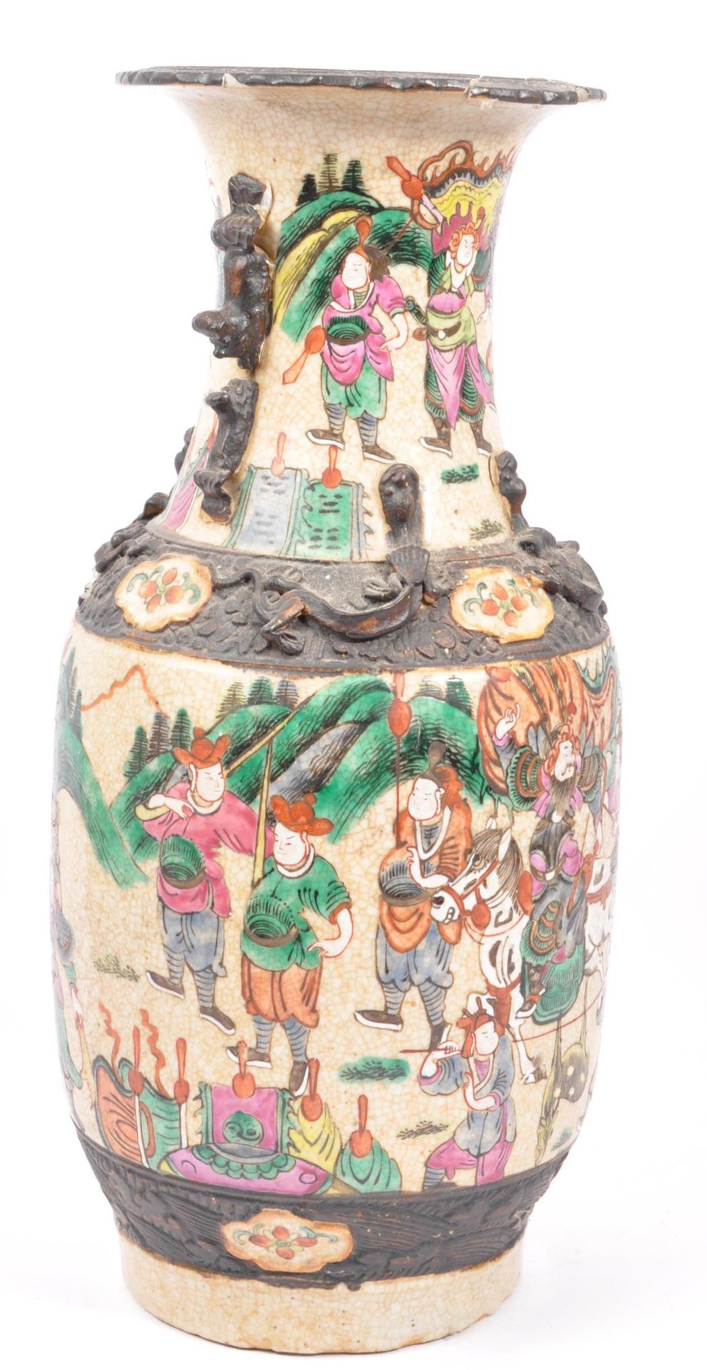 LARGE 20TH CENTURY CHINESE NANJING VASE - Image 2 of 10