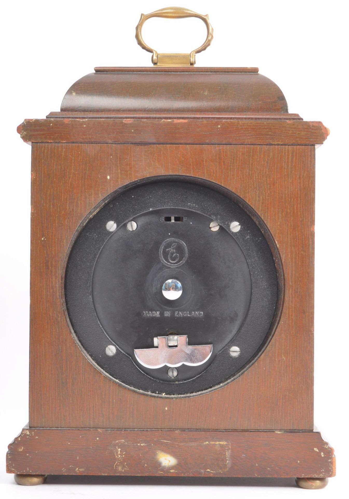 A VINTAGE 20TH CENTURY OAK CASED MANTLE CLOCK BY GARRARD & CO - Image 3 of 6