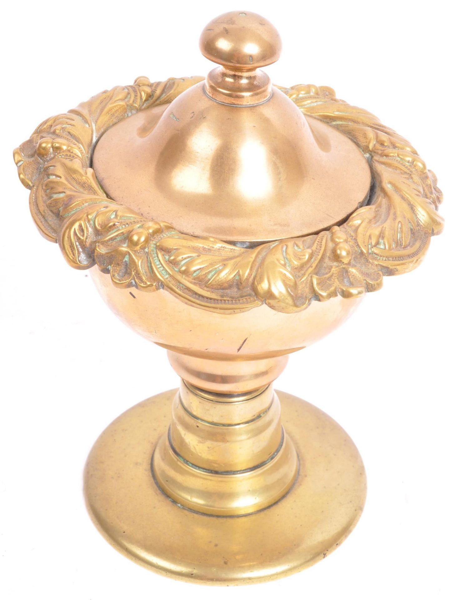 19TH CENTURY BRONZE LIDDED FOOTED POT - Image 2 of 6