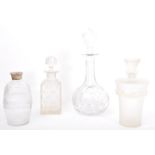 COLLECTION OF 19TH CENTURY & LATER GLASS DECANTERS