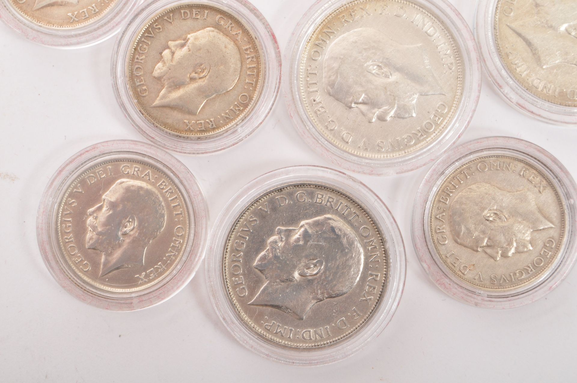 COLLECTION OF GEORVE V 925 SILVER COINS - HALF CROWNS & SHILLINGS - Image 5 of 6