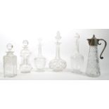 COLLECTION OF 19TH CENTURY GLASS DECANTERS