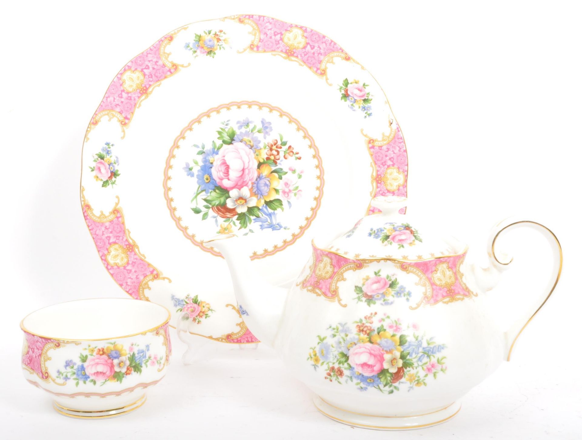 A 20TH CENTURY ROYAL ALBERT LADY CARLYLE TEA SERVICE SET - Image 5 of 6
