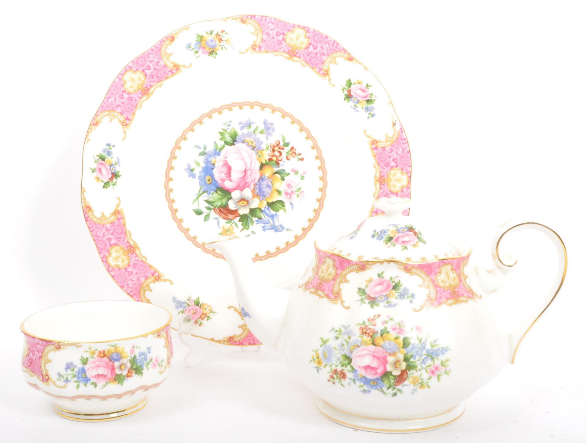 A 20TH CENTURY ROYAL ALBERT LADY CARLYLE TEA SERVICE SET - Bild 5 aus 6