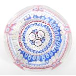 20TH CENTURY WHITEFRIARS MILLEFIORI GLASS PAPERWEIGHT