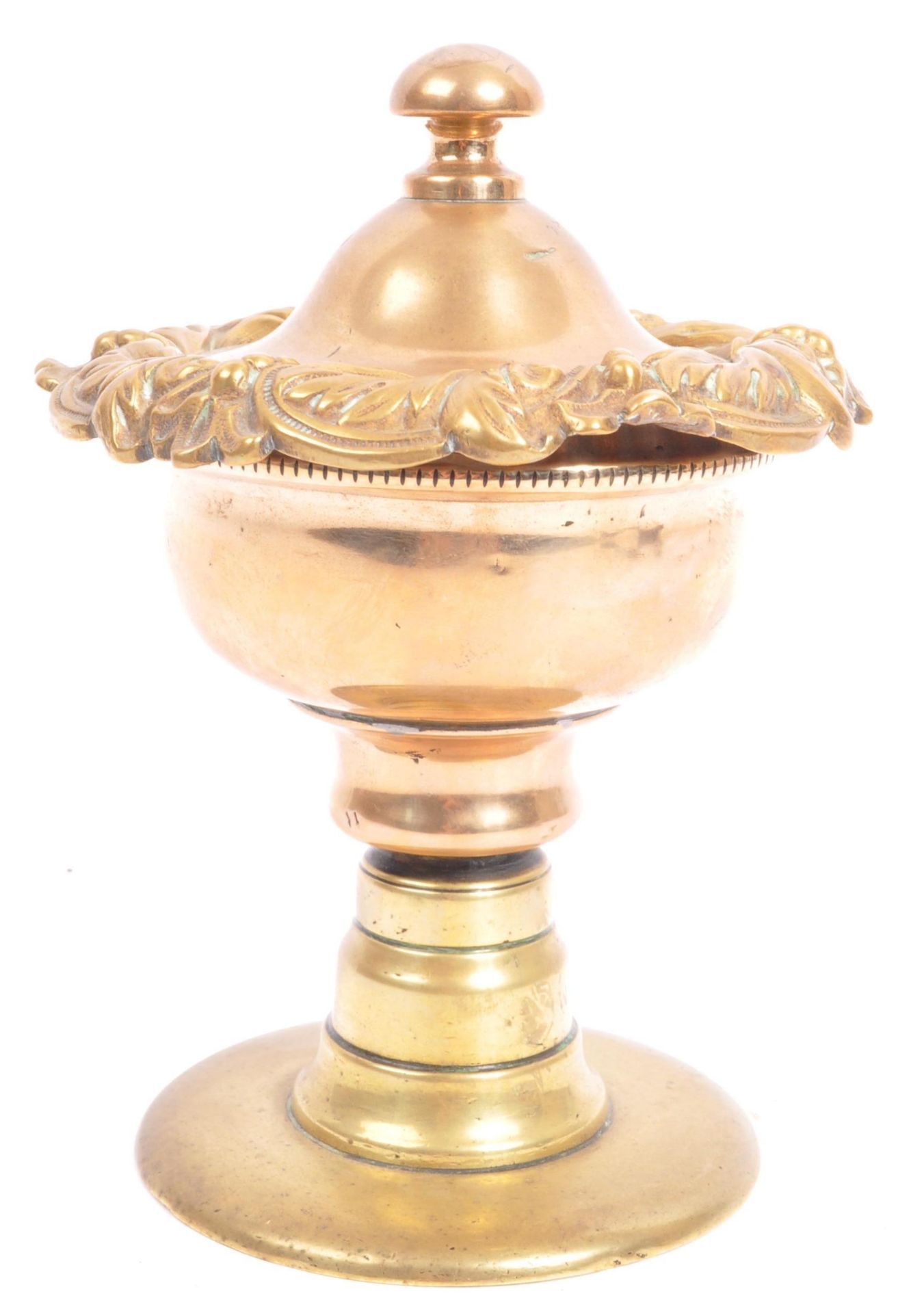 19TH CENTURY BRONZE LIDDED FOOTED POT