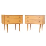 PAIR OF MID 20TH CENTURY MEREDEW BEDSIDE DRAWERS