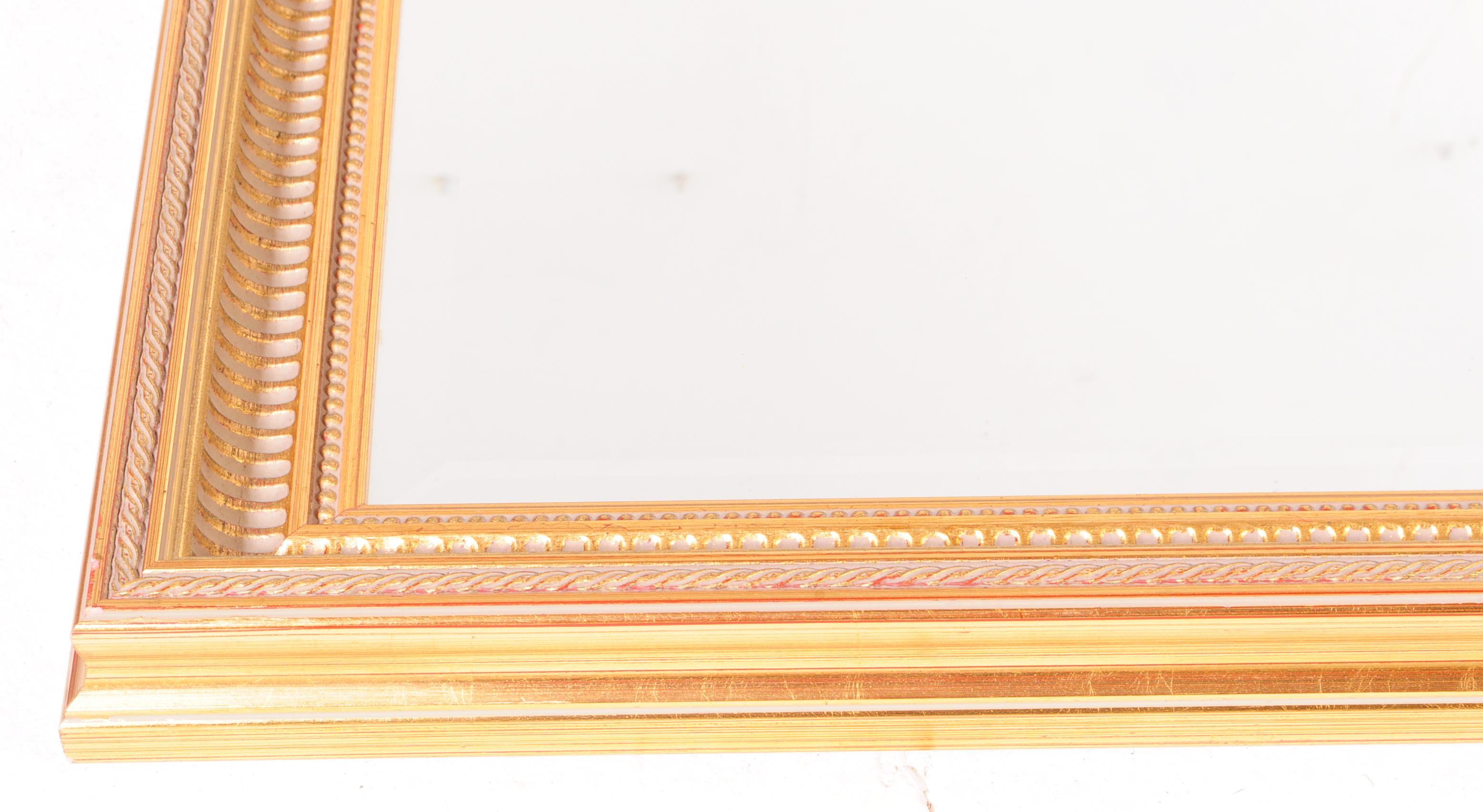 CONTEMPORARY GILT FRAMED WALL HANGING BEVELED MIRROR - Image 2 of 3