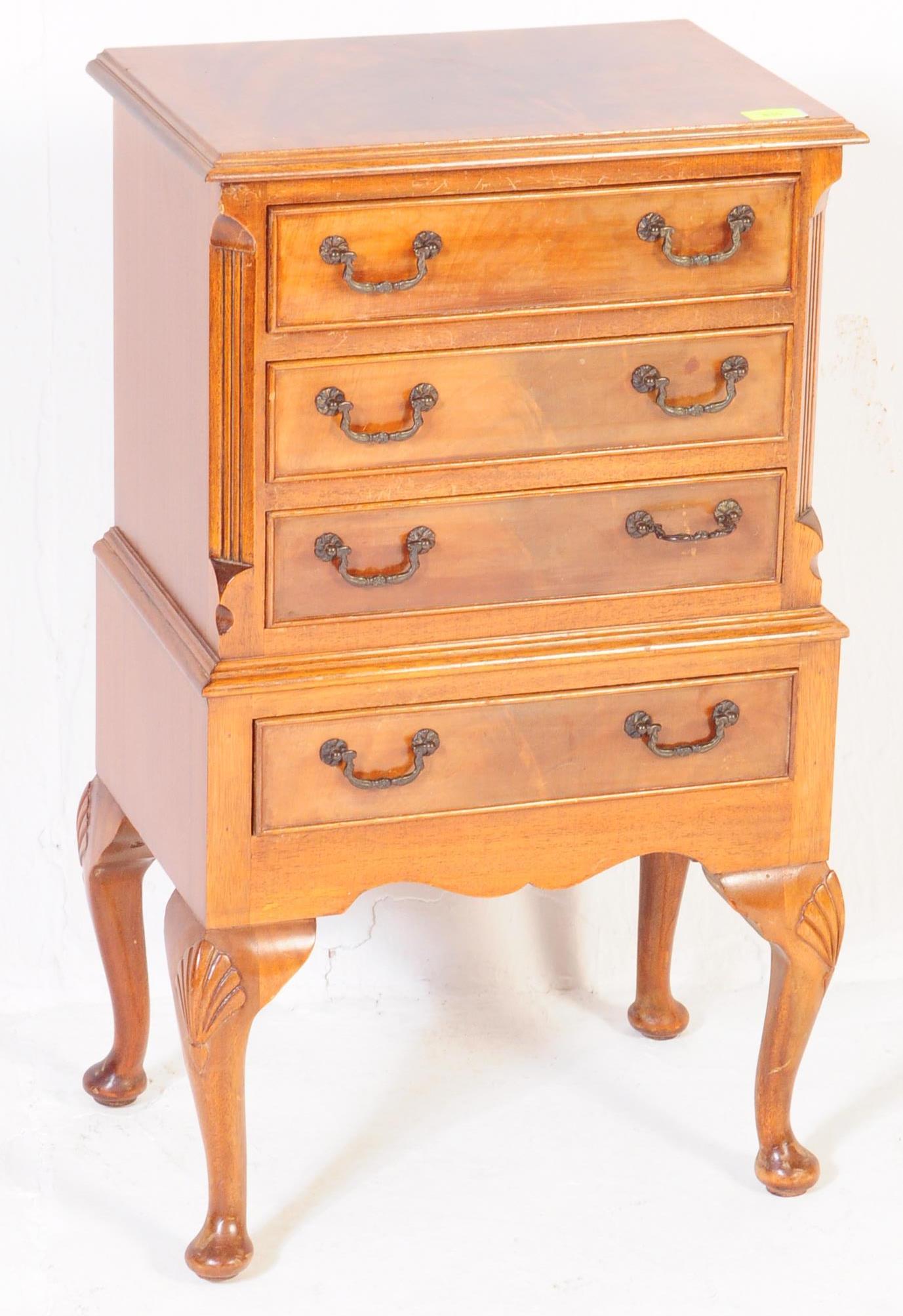 EARLY 20TH CENTURY QUEEN ANNE REVIVAL CHEST ON STAND - Image 2 of 5